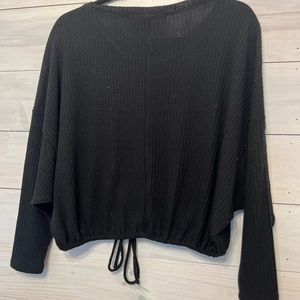 Cropped Ribbed Sweater